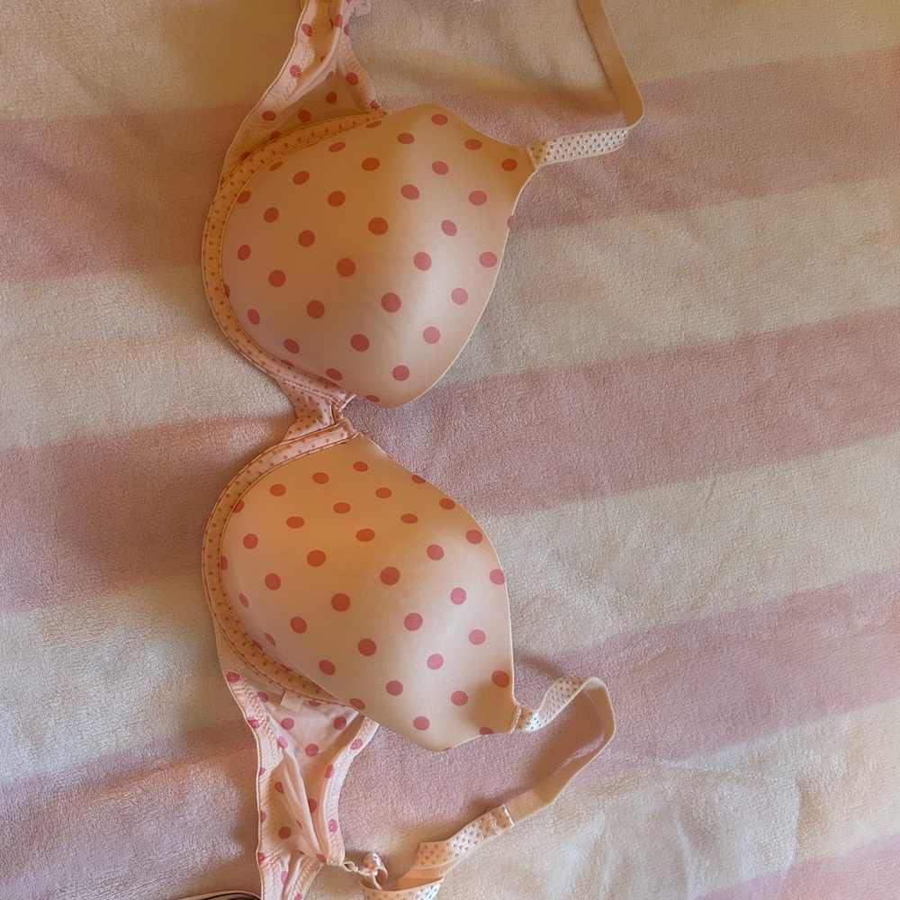 Victoria’s Secret Polka Dot Pink Bra 32DD